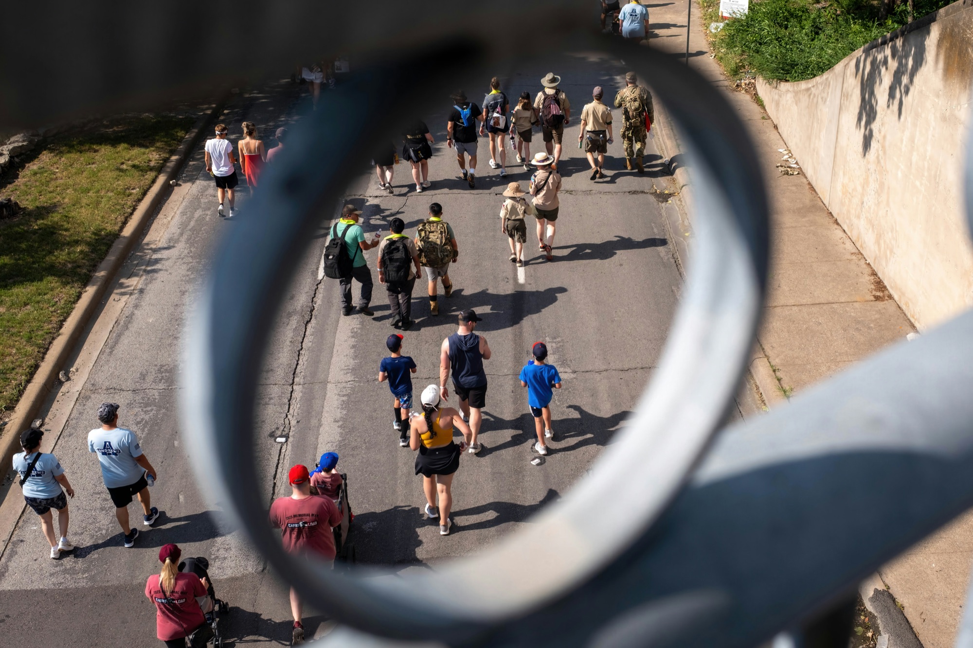 Participants at a charity run